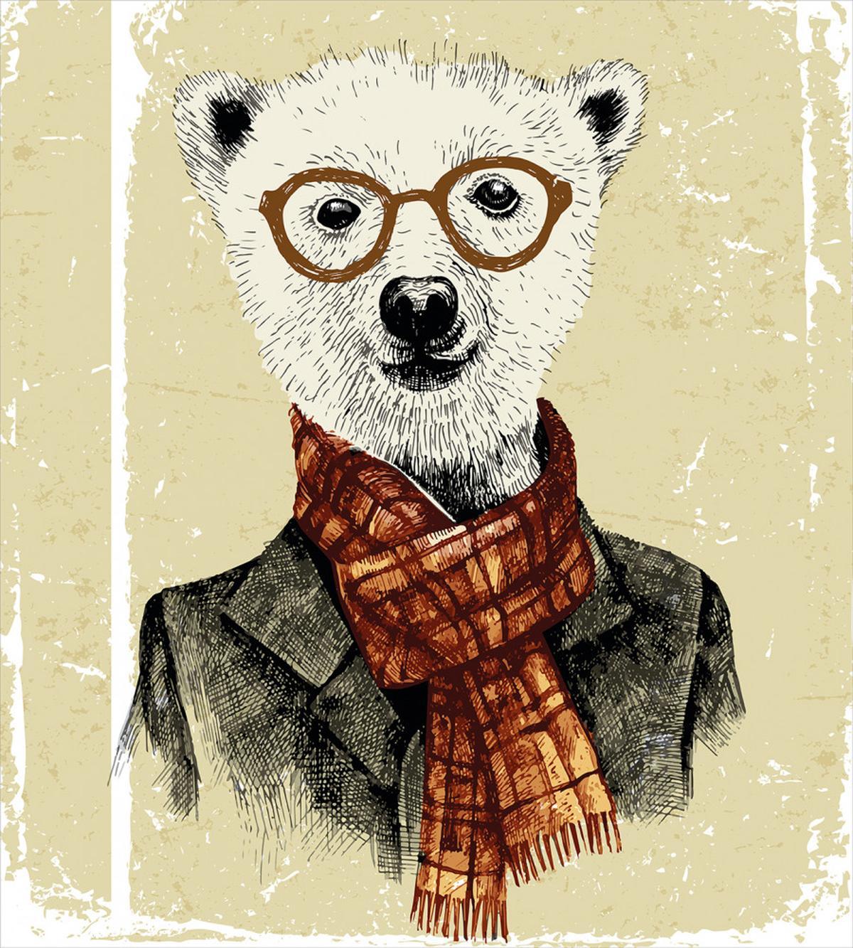 Hipster Bear Glasses — Pattern