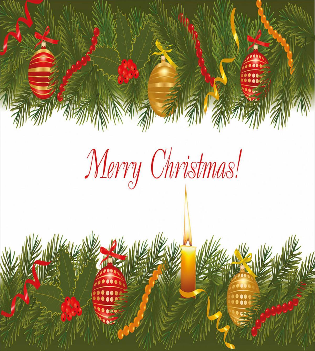 Tree Candle Greeting — Pattern