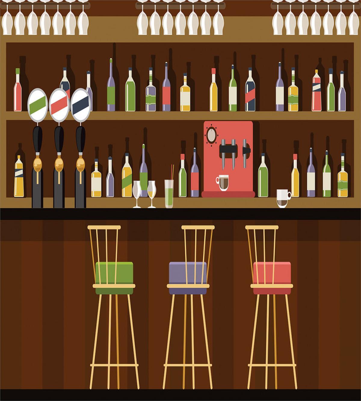 Nightclub Pub Alcohol Bottles — Pattern