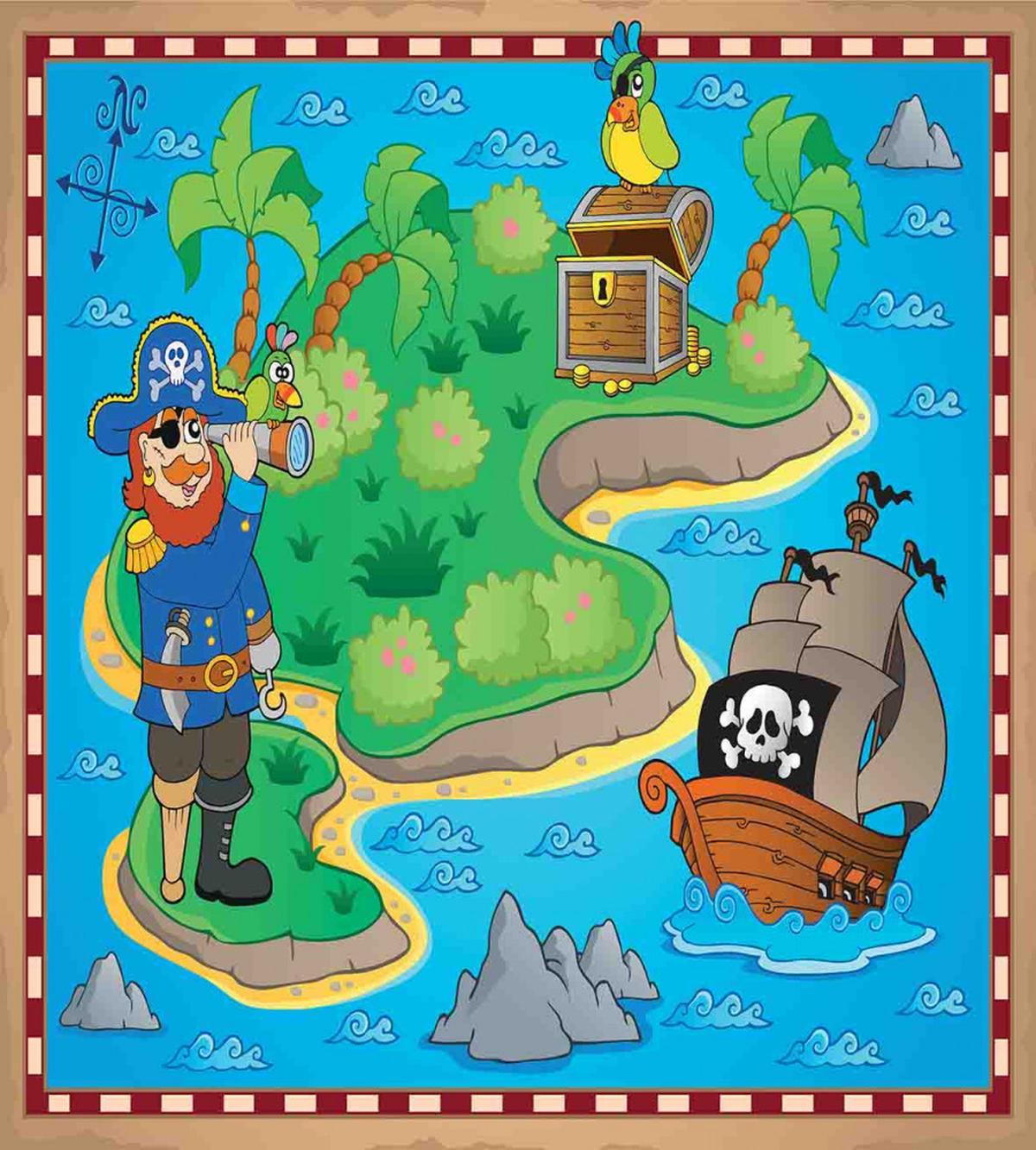 Funny Pirate Ship Island — Pattern