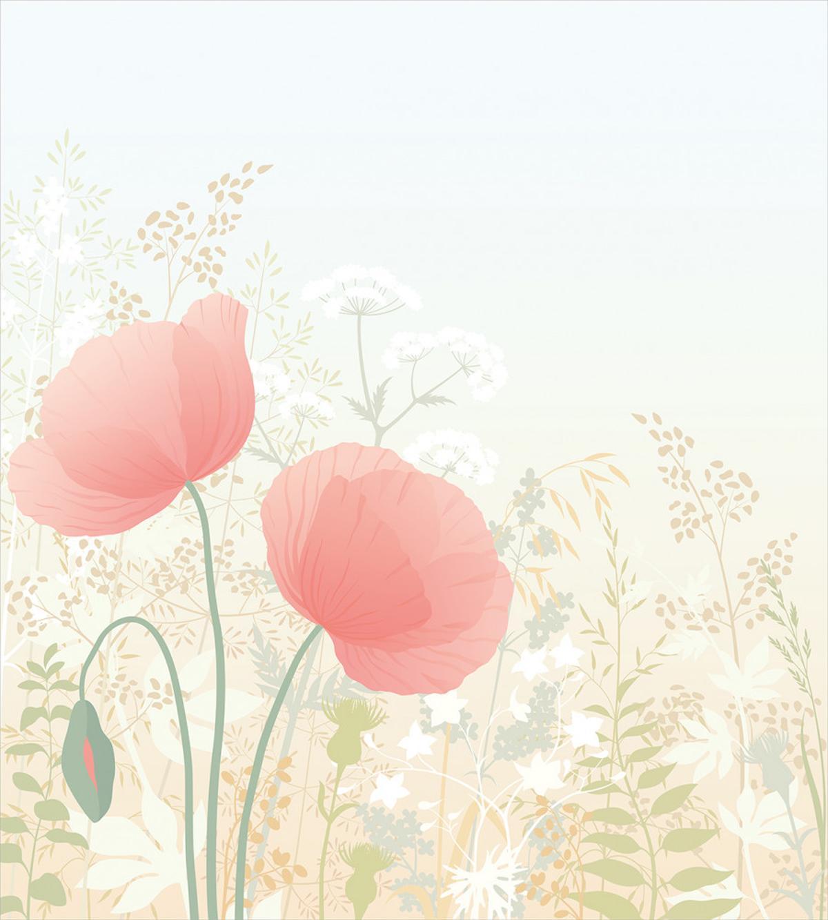 Wild Poppy Blooms Rural — Pattern