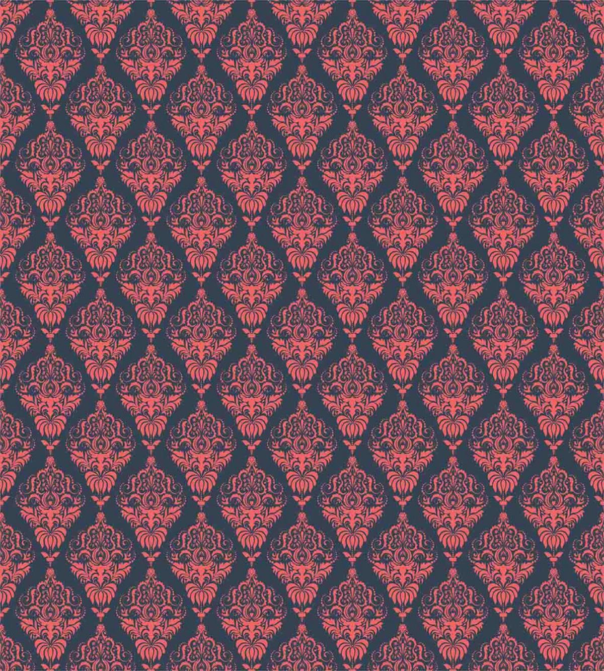 Shabby Damask Rococo — Pattern