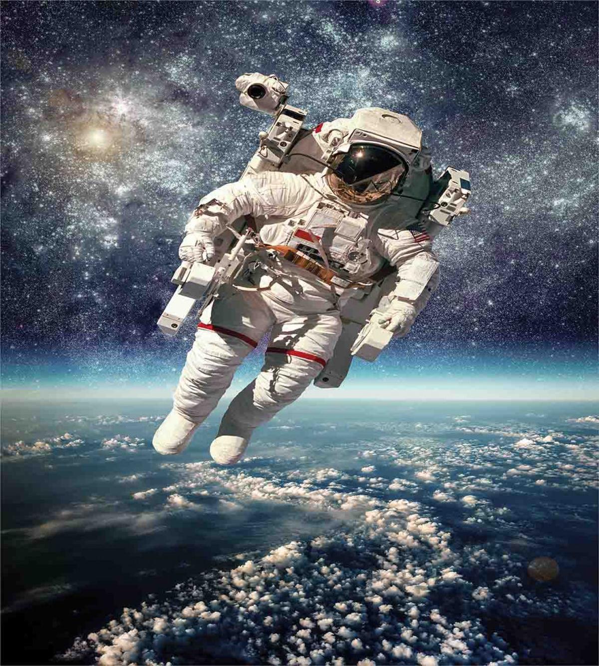 Astronaut Floats Outer Space — Pattern