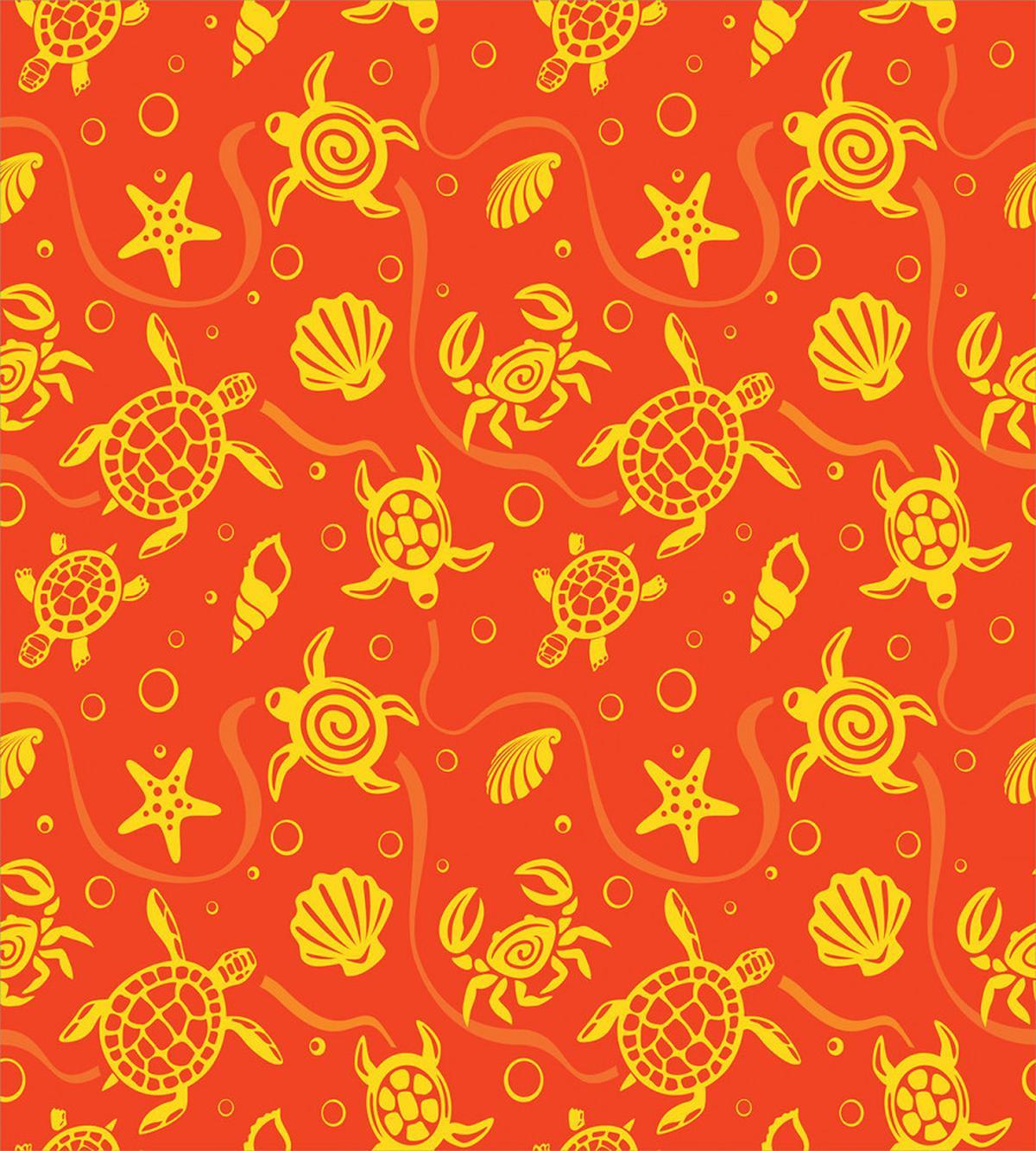 Yellow Turtles Crabs — Pattern