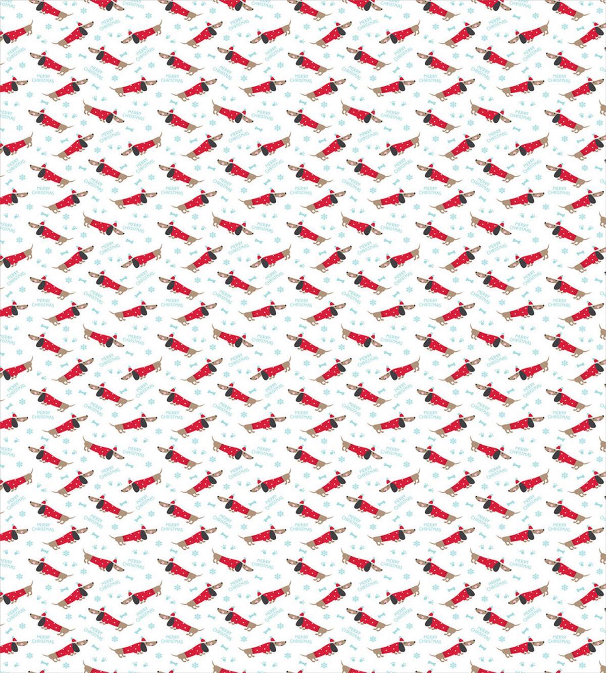 Merry Christmas and Dog — Pattern