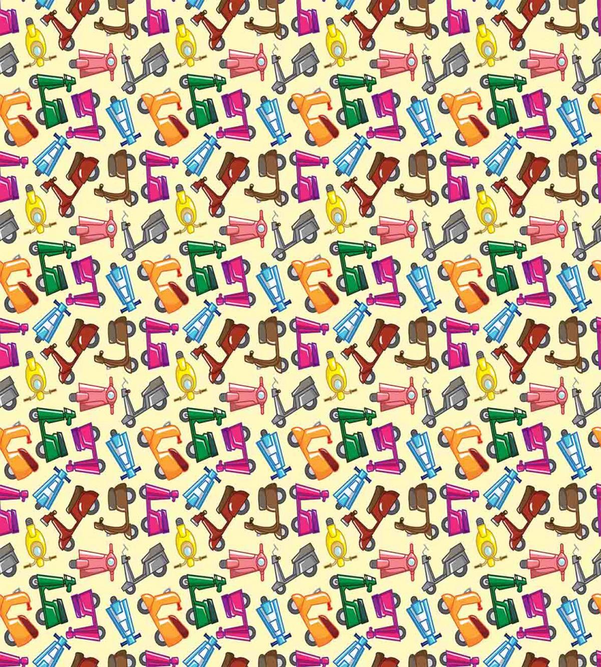 Colorful Motorcycles — Pattern
