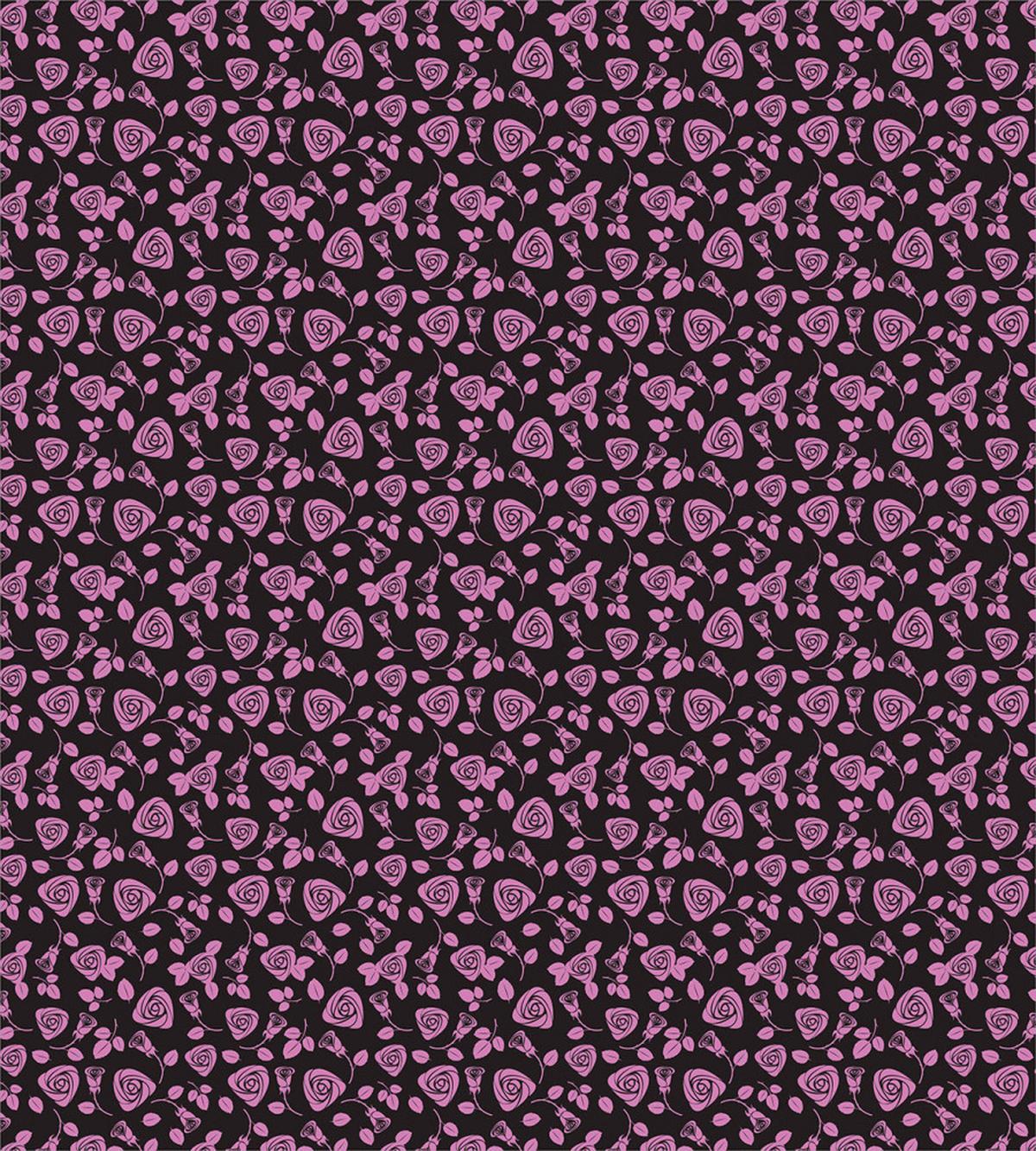 Rose Romance on Dark Backdrop — Pattern
