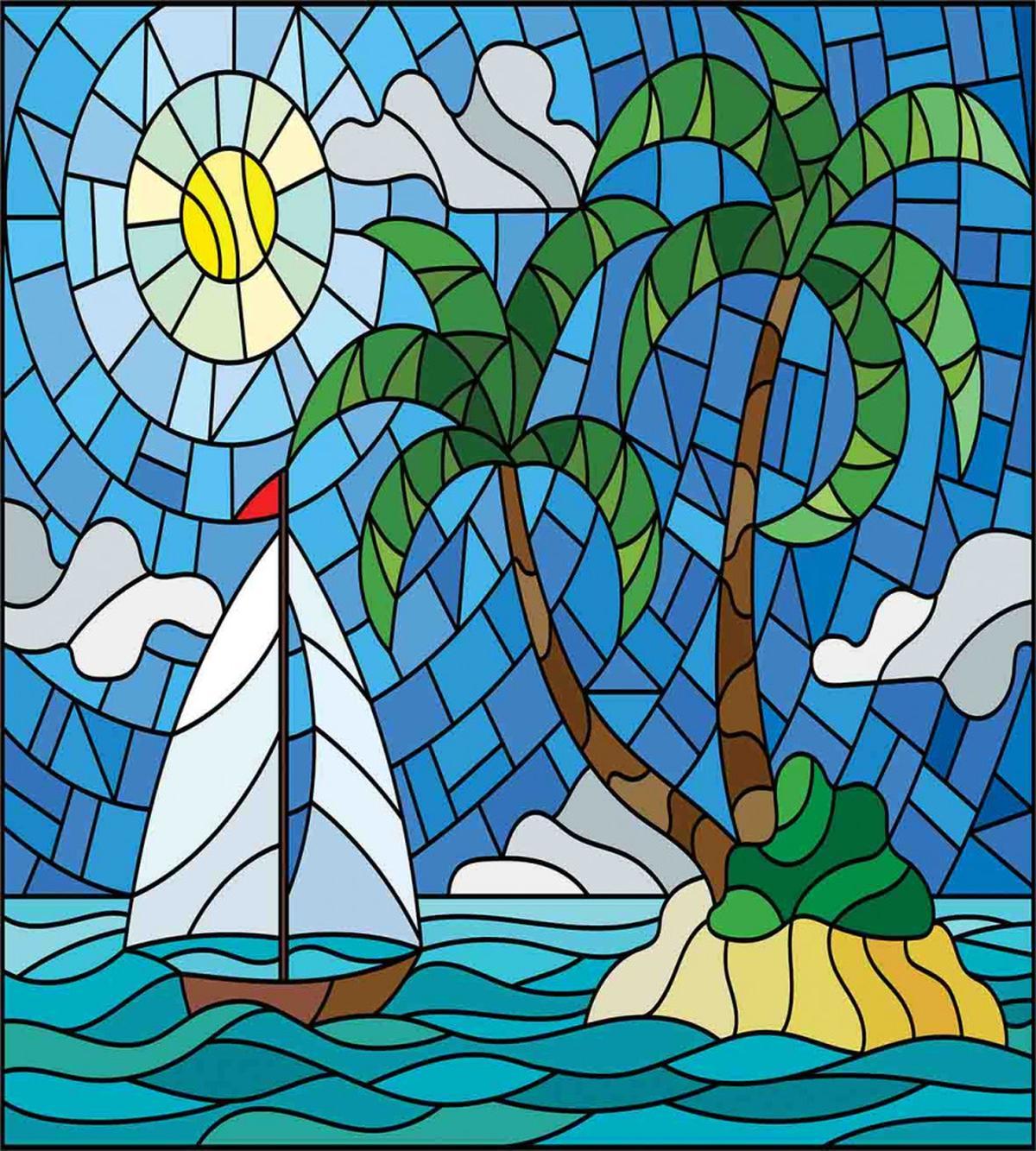 Stained Glass Mosaic Style — Pattern