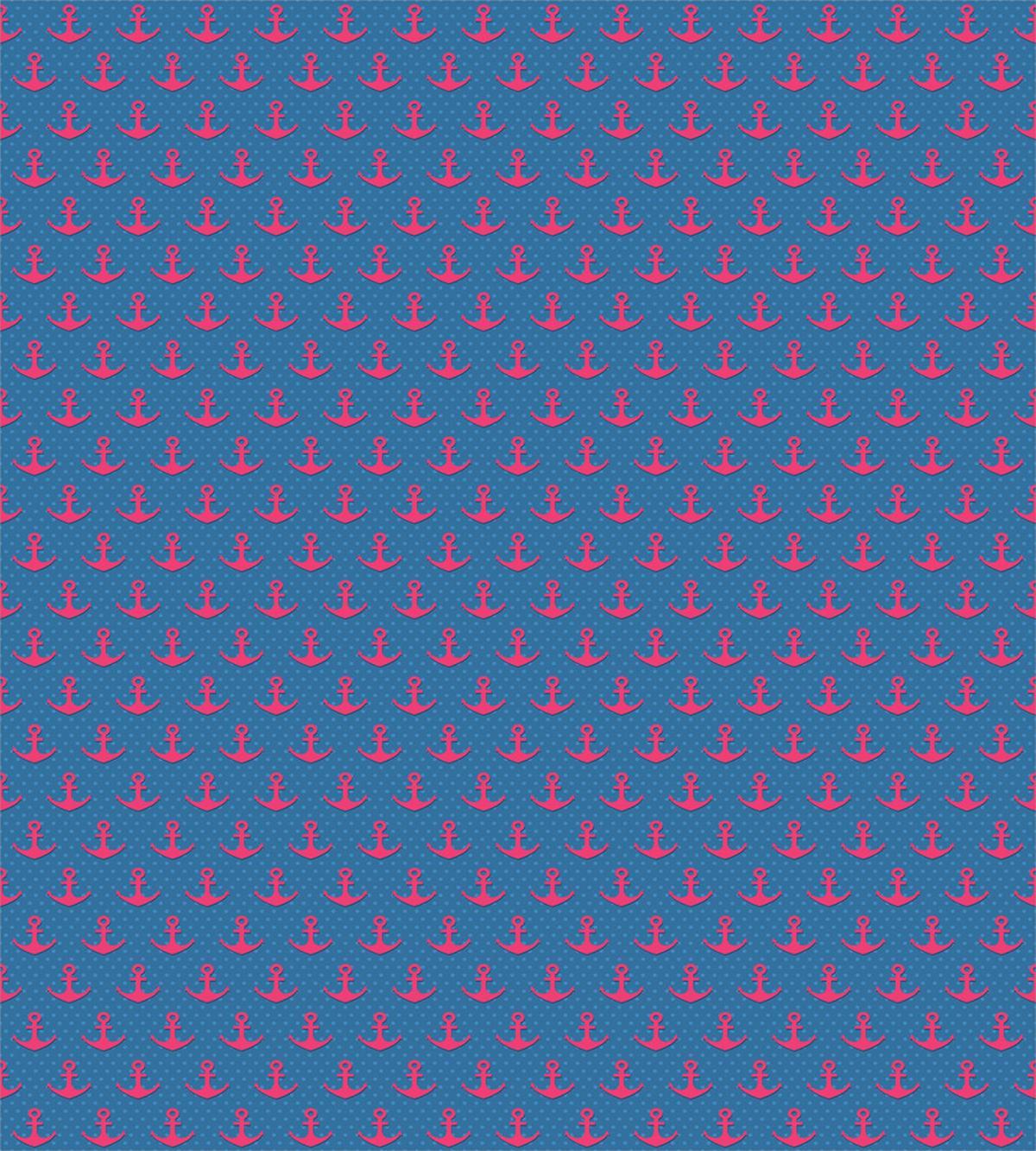 Pink on Blue Dots — Pattern