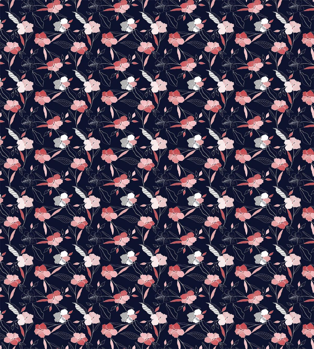 Modernistic Delicate Flowers — Pattern
