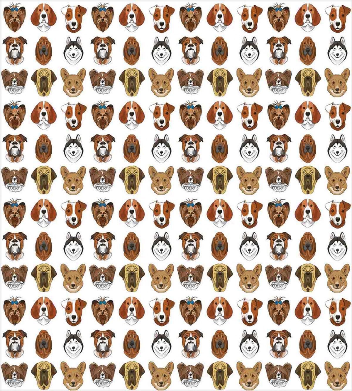 Comical Dog Caricature Design — Pattern