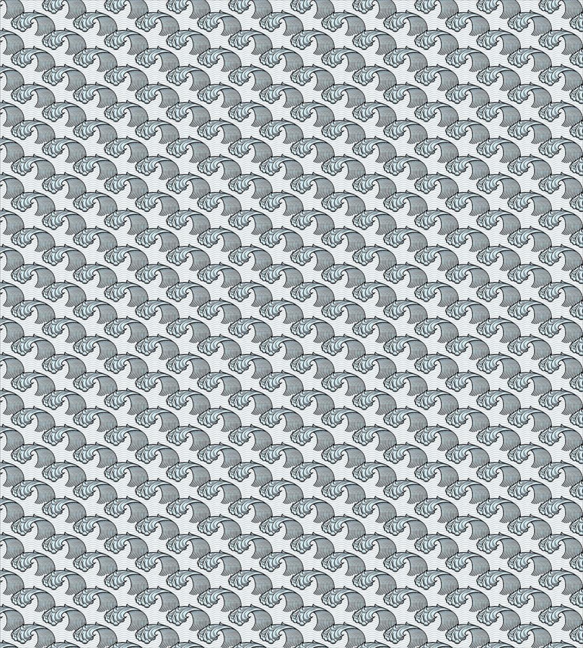Pastel Tone Wavy Sea Doodle — Pattern
