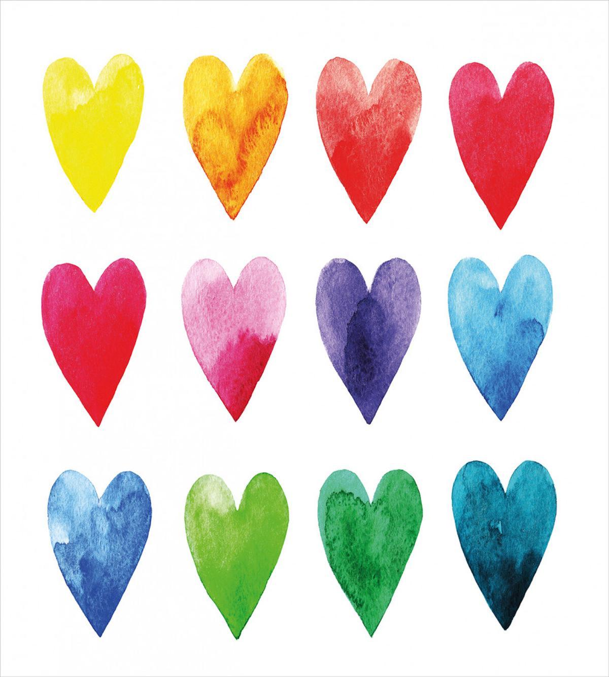 Rainbow Colors Hearts — Pattern