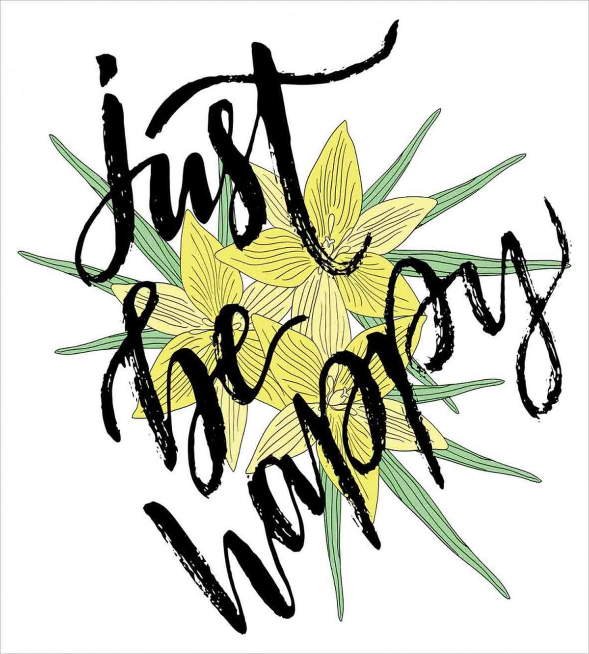 Yellow Blossoms Leaves — Pattern