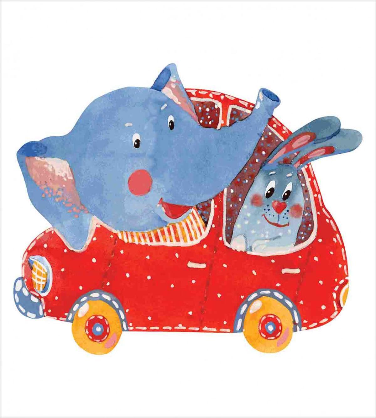 Funny Animal in a Car — Pattern