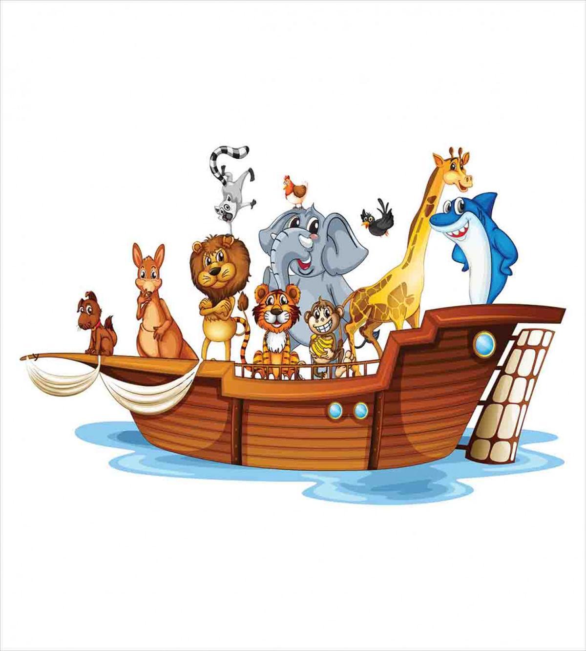 Animals on Mystic Boat — Pattern