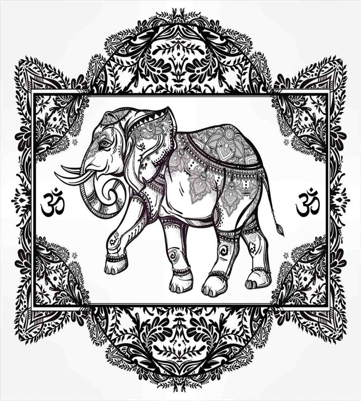 Bohemic Floral Elephant — Pattern