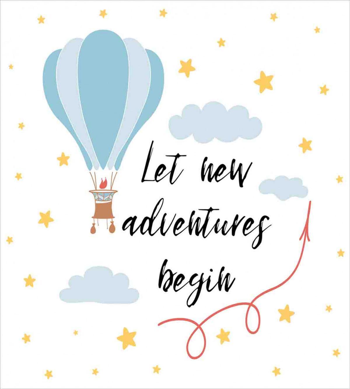 Air Balloon Sky Words — Pattern