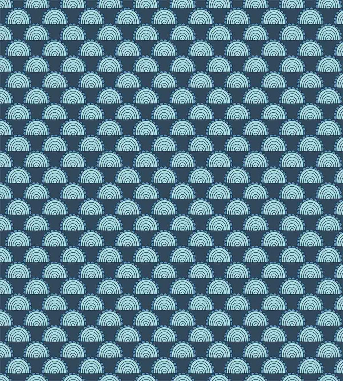 Half Circular Shapes Arches — Pattern