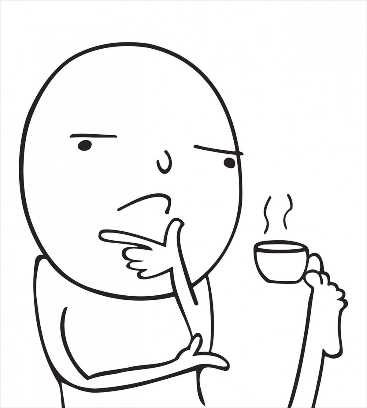 Thoughtful Meme Coffee — Pattern