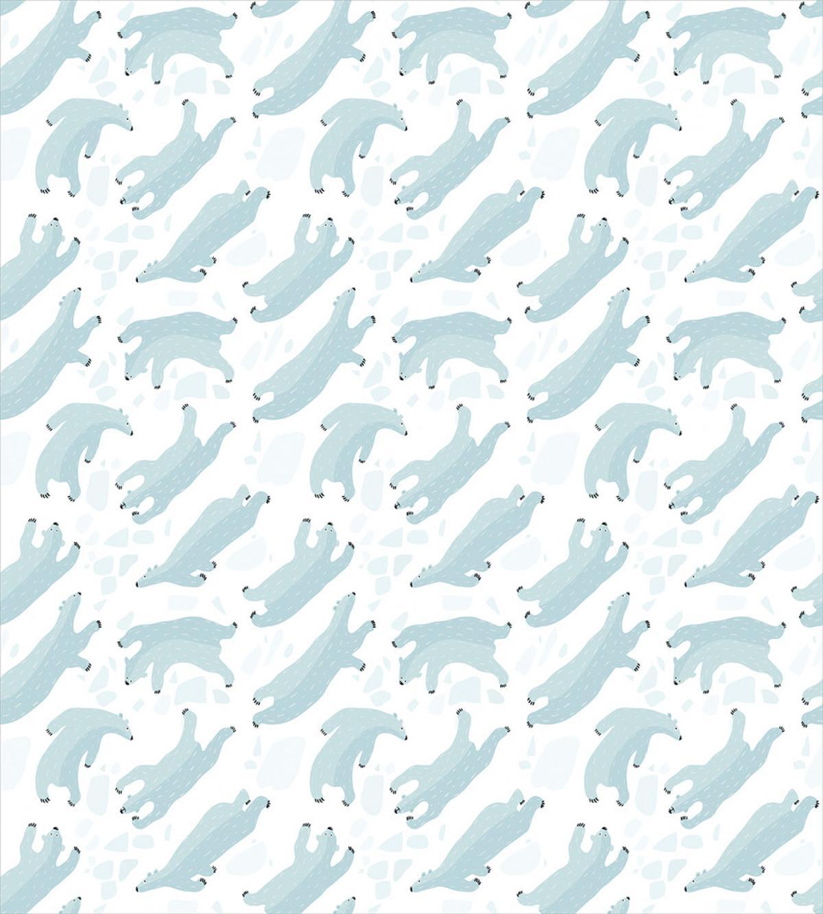 Swimming Polar Bears Sea — Pattern