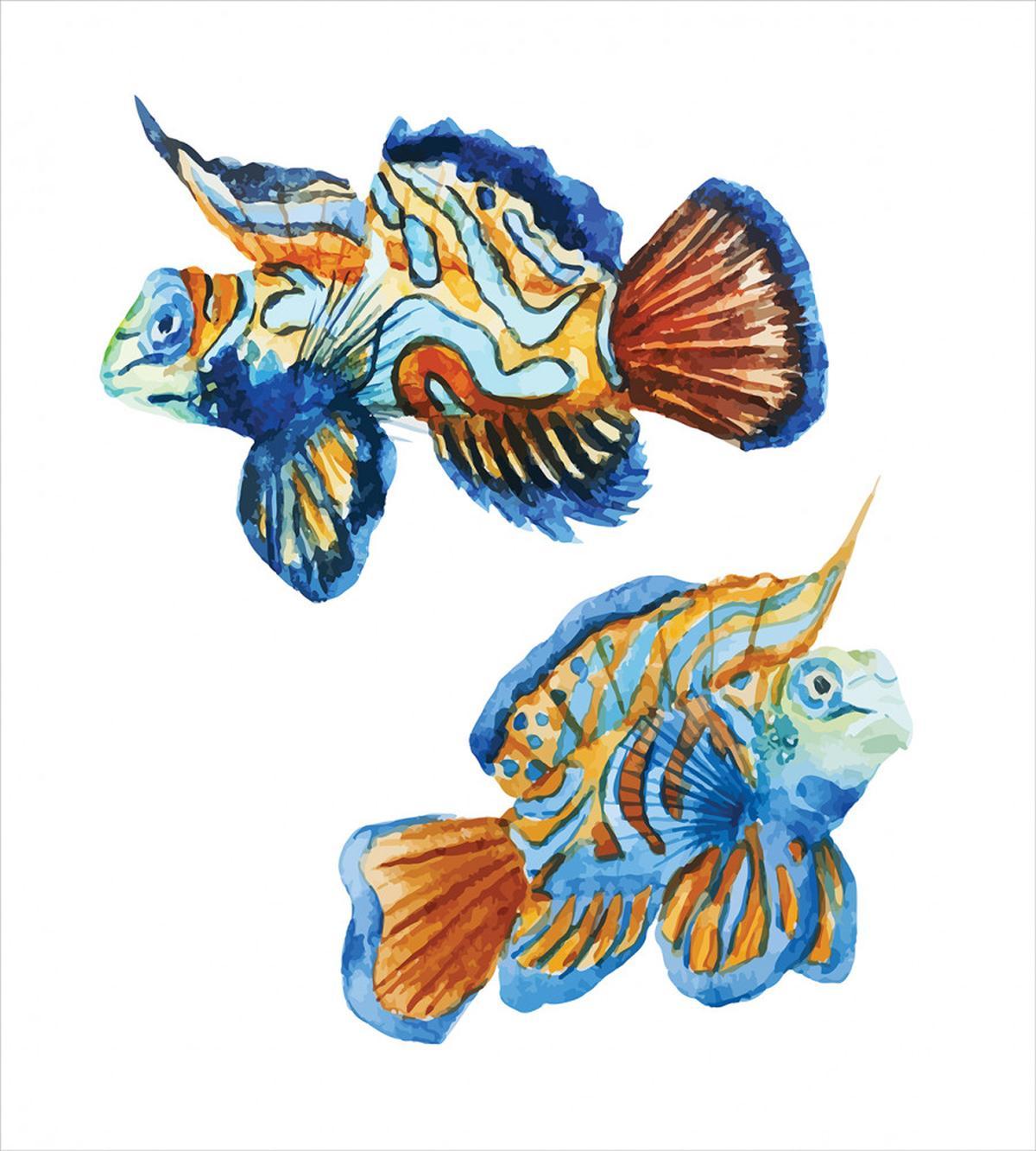 Goldfish Watercolor Style — Pattern
