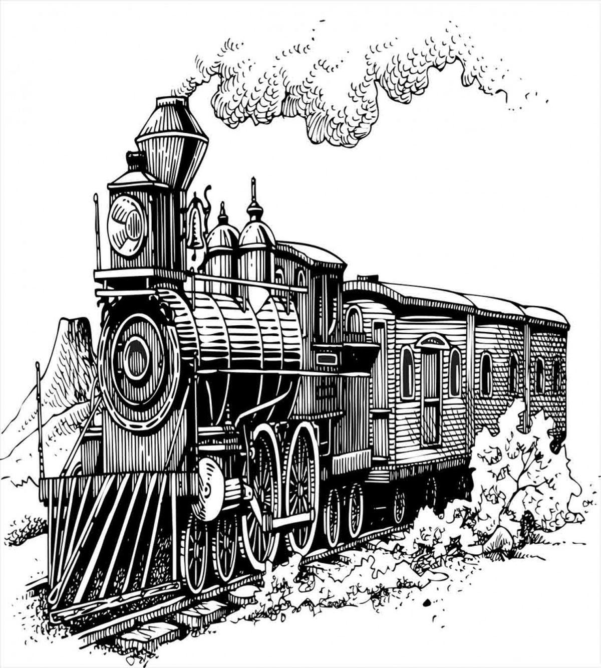 Rustic Old Train — Pattern