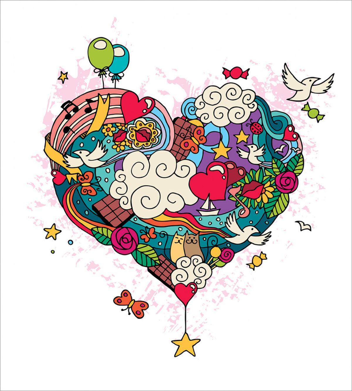 Love Doodle Hearts — Pattern