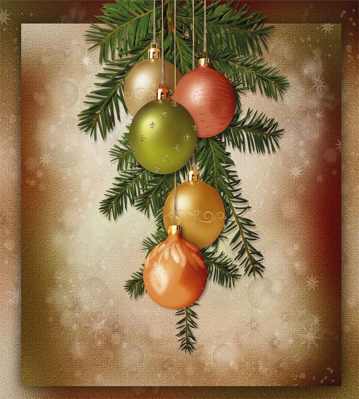 Balls and Spruce Branches — Pattern