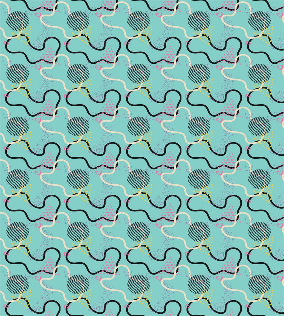 Swirls Spots and Hearts Art — Pattern
