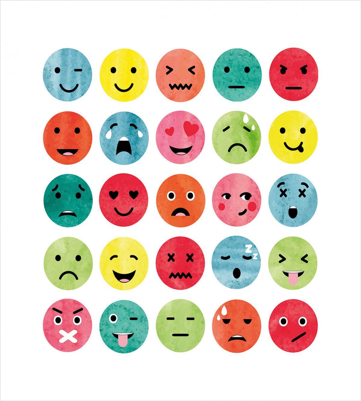 Abstract Watercolor Faces — Pattern