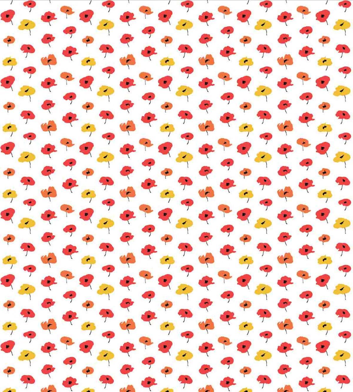 Brush Stroke Effect Poppy — Pattern