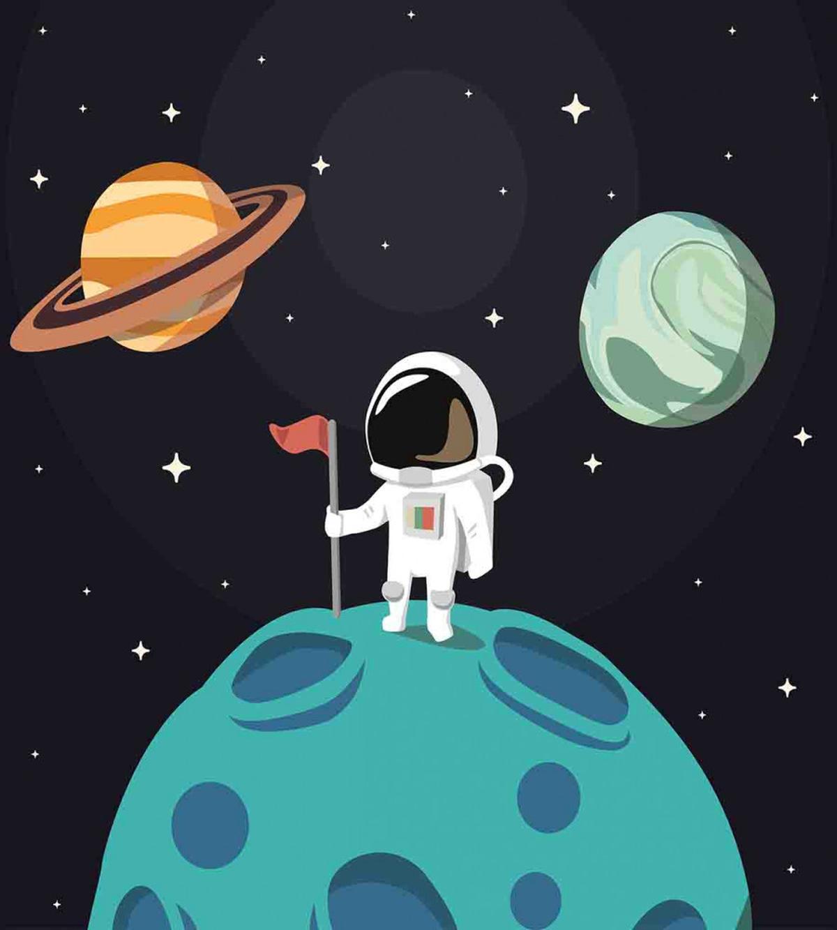 Galaxy Adventure Cartoon — Pattern