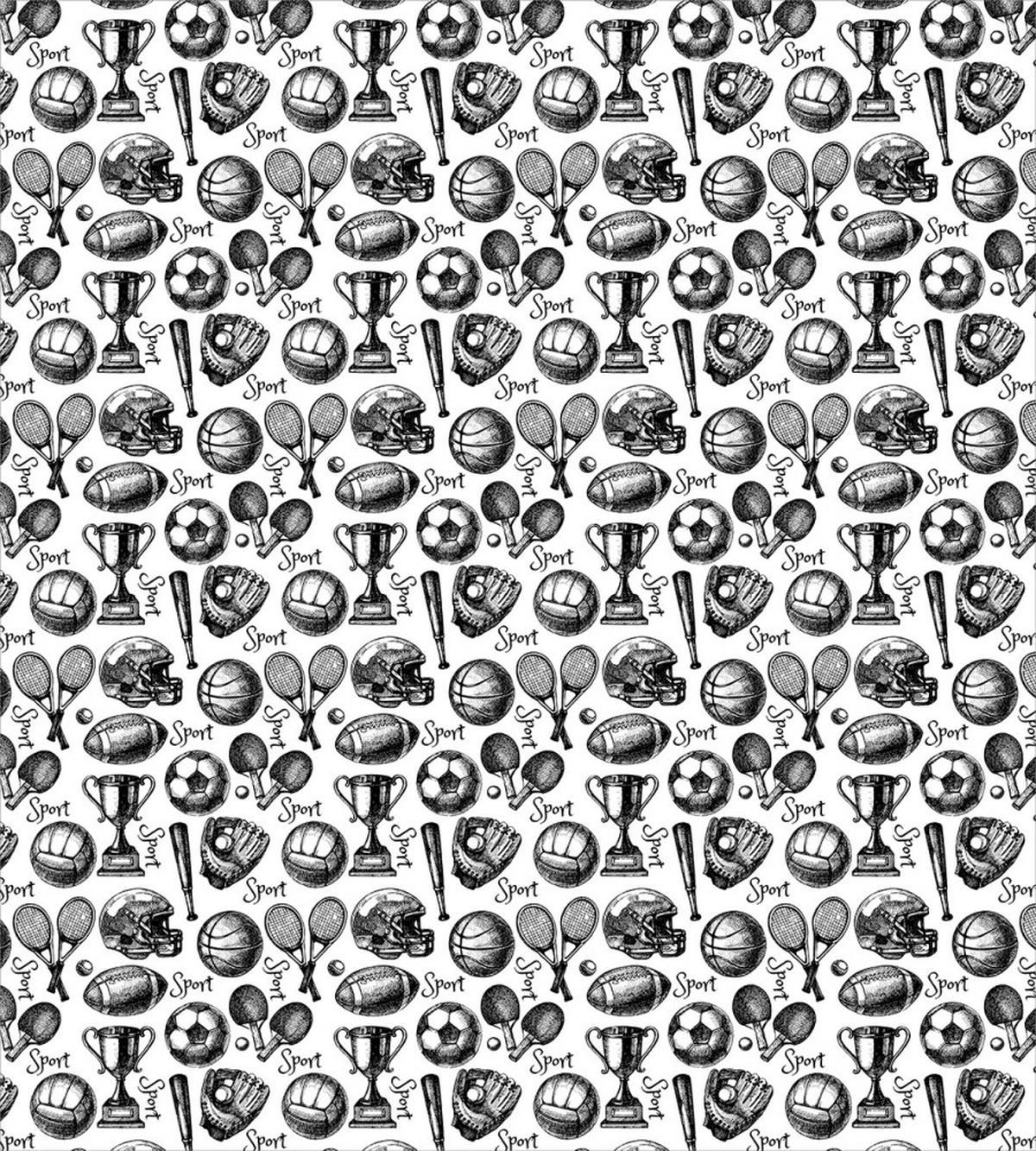 Monochrome Baseball Glove — Pattern