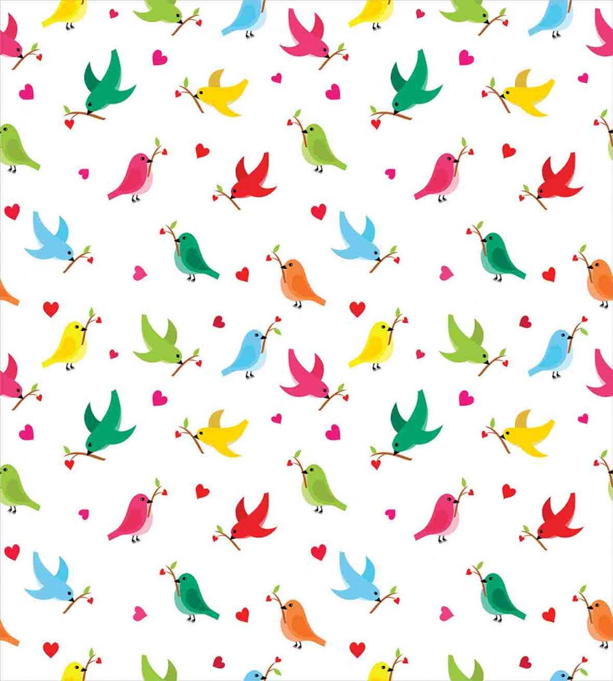 Heart Branches Colorful — Pattern