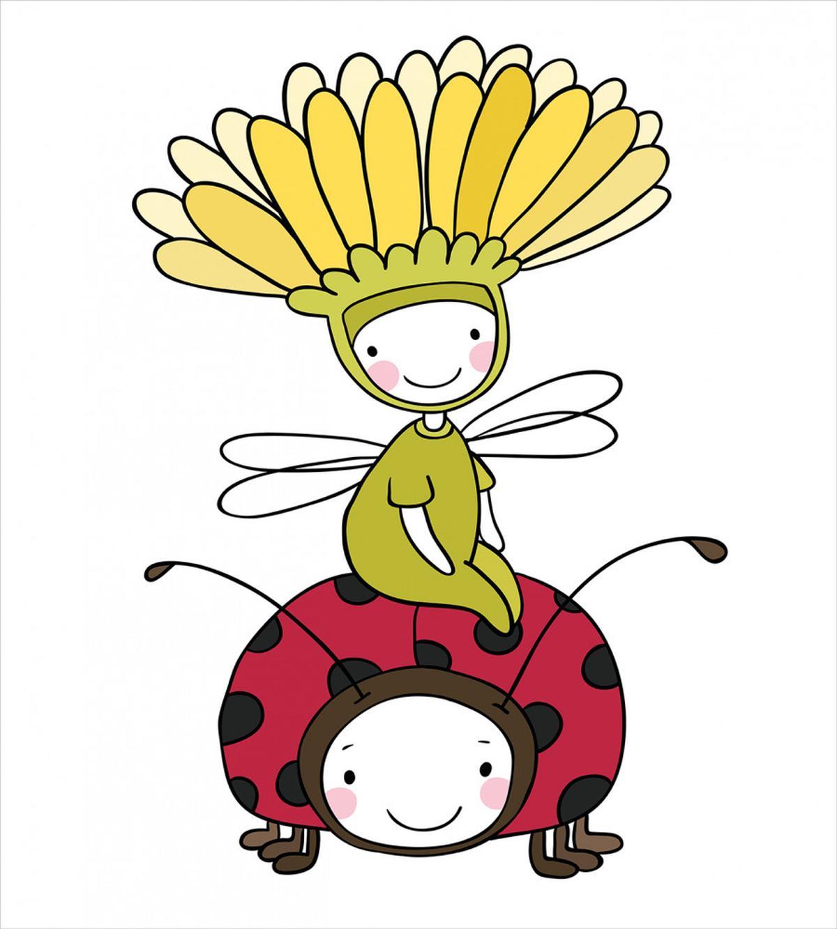 Flower Fairy and Ladybug — Pattern