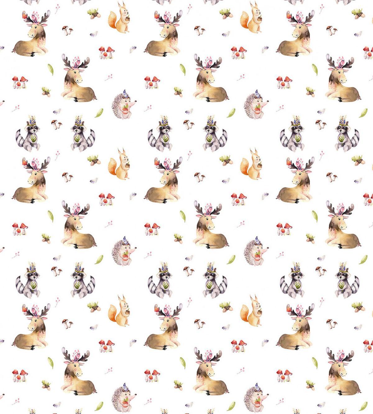 Hedgehog Moose Watercolors — Pattern