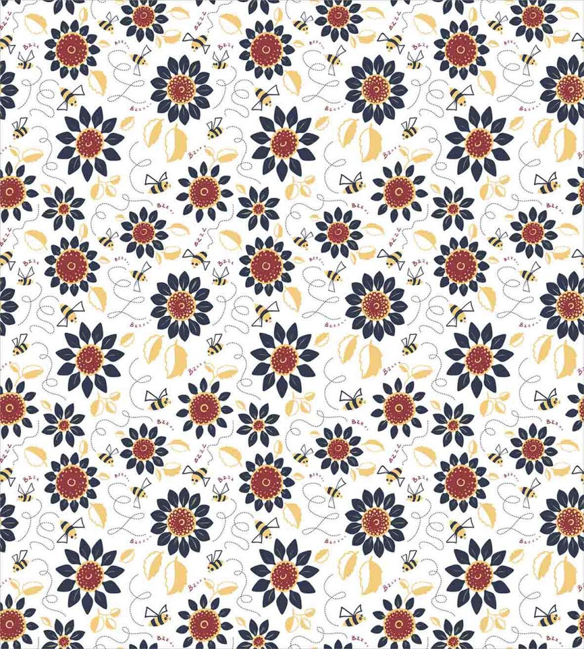 Sunflowers and Funny Bees — Pattern