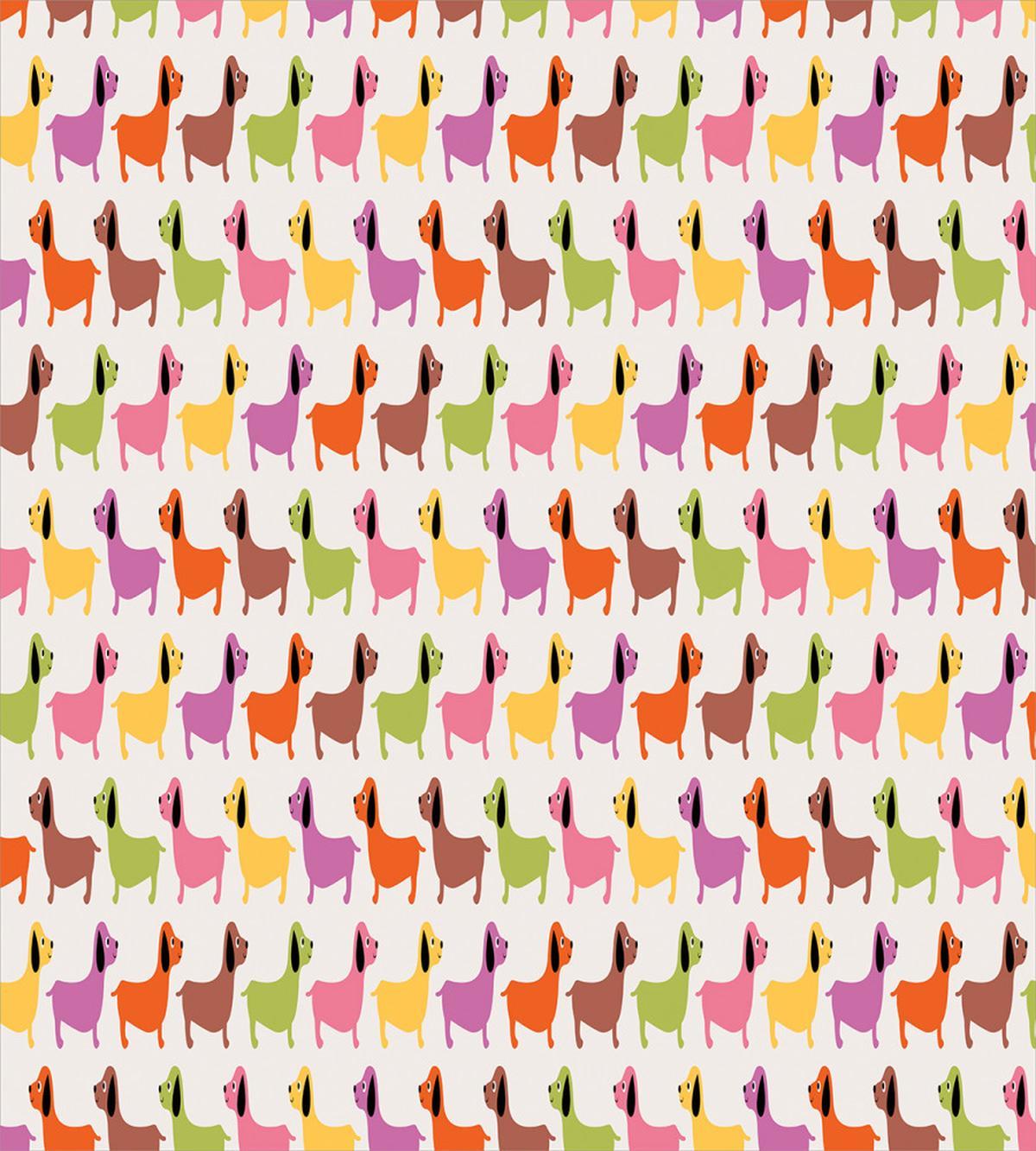 Colorful Puppy Motif — Pattern