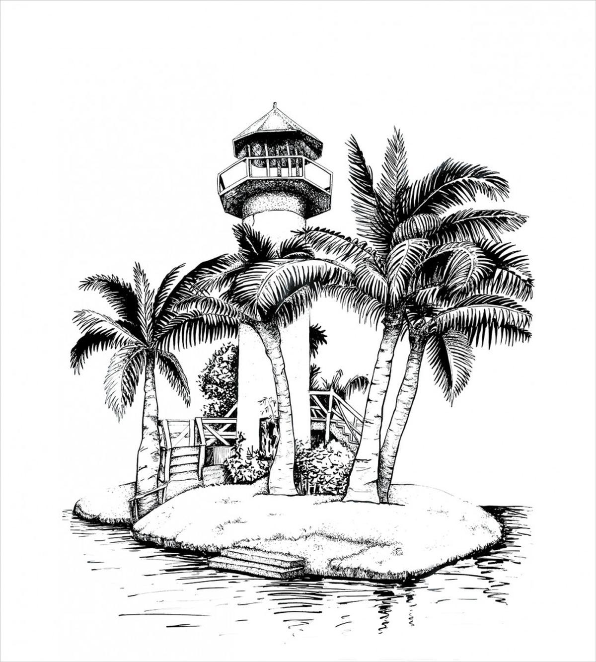 Lighthouse Island Tree — Pattern