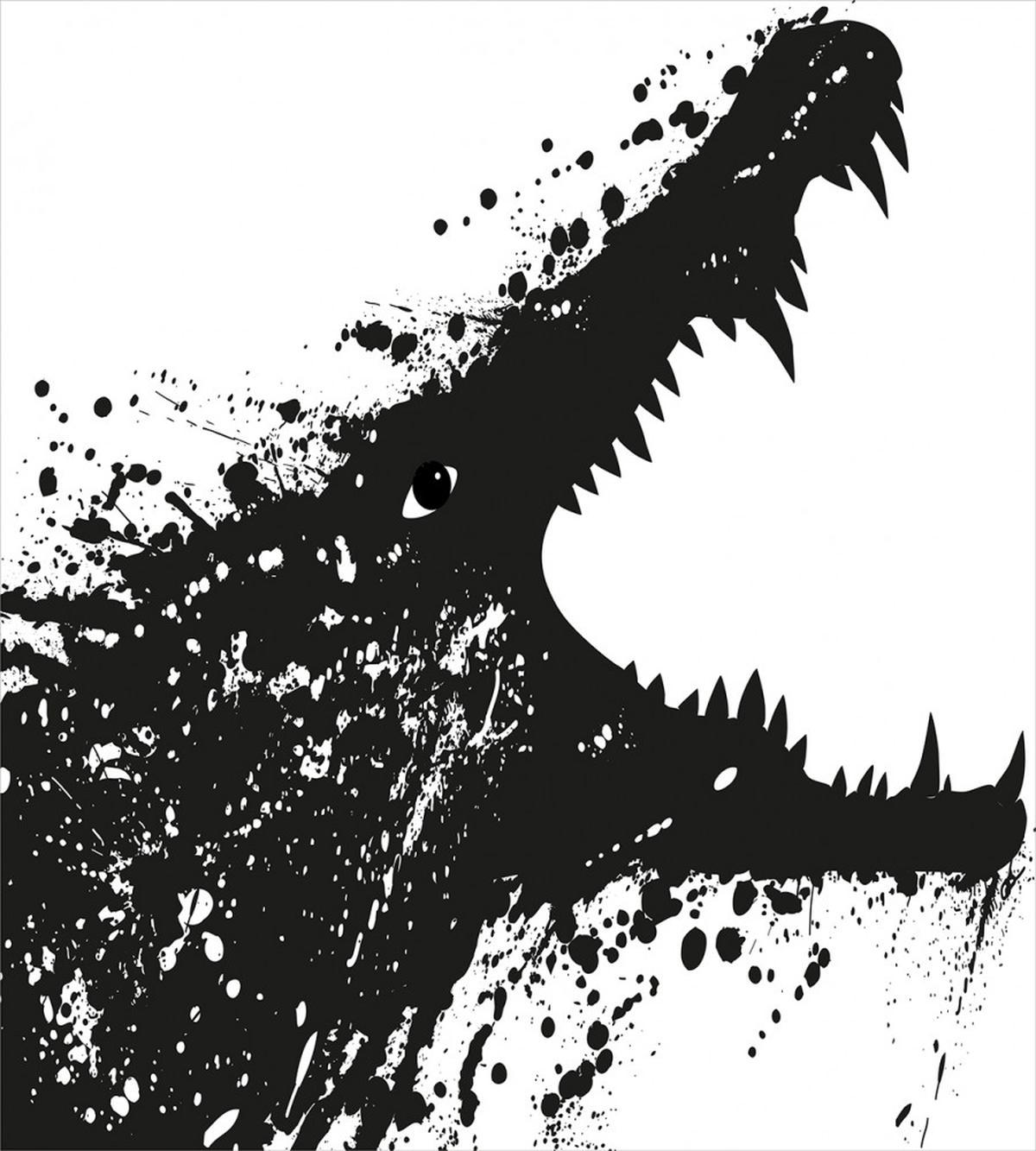 Monochrome Crocodile — Pattern