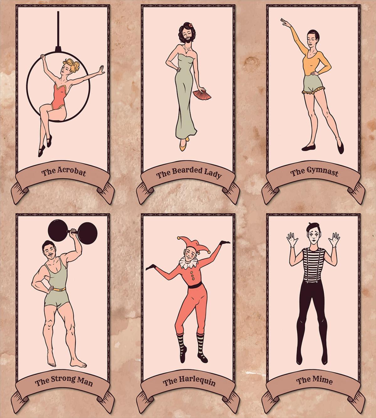Circus Acrobats Gymnast — Pattern