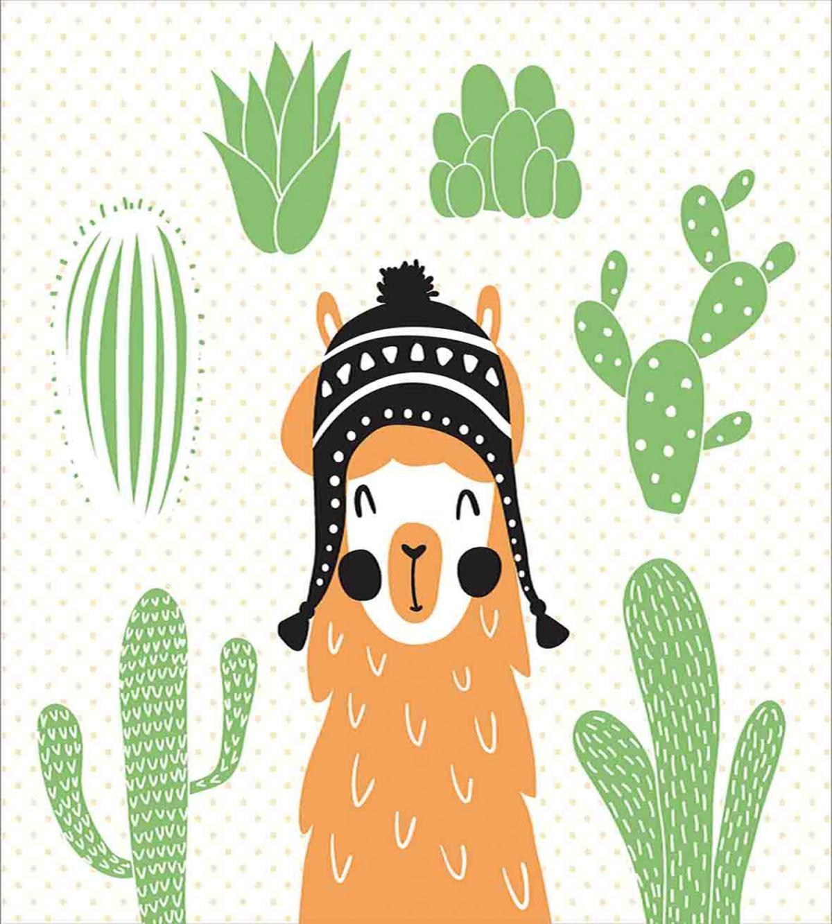 Llama in Hat Smiling — Pattern