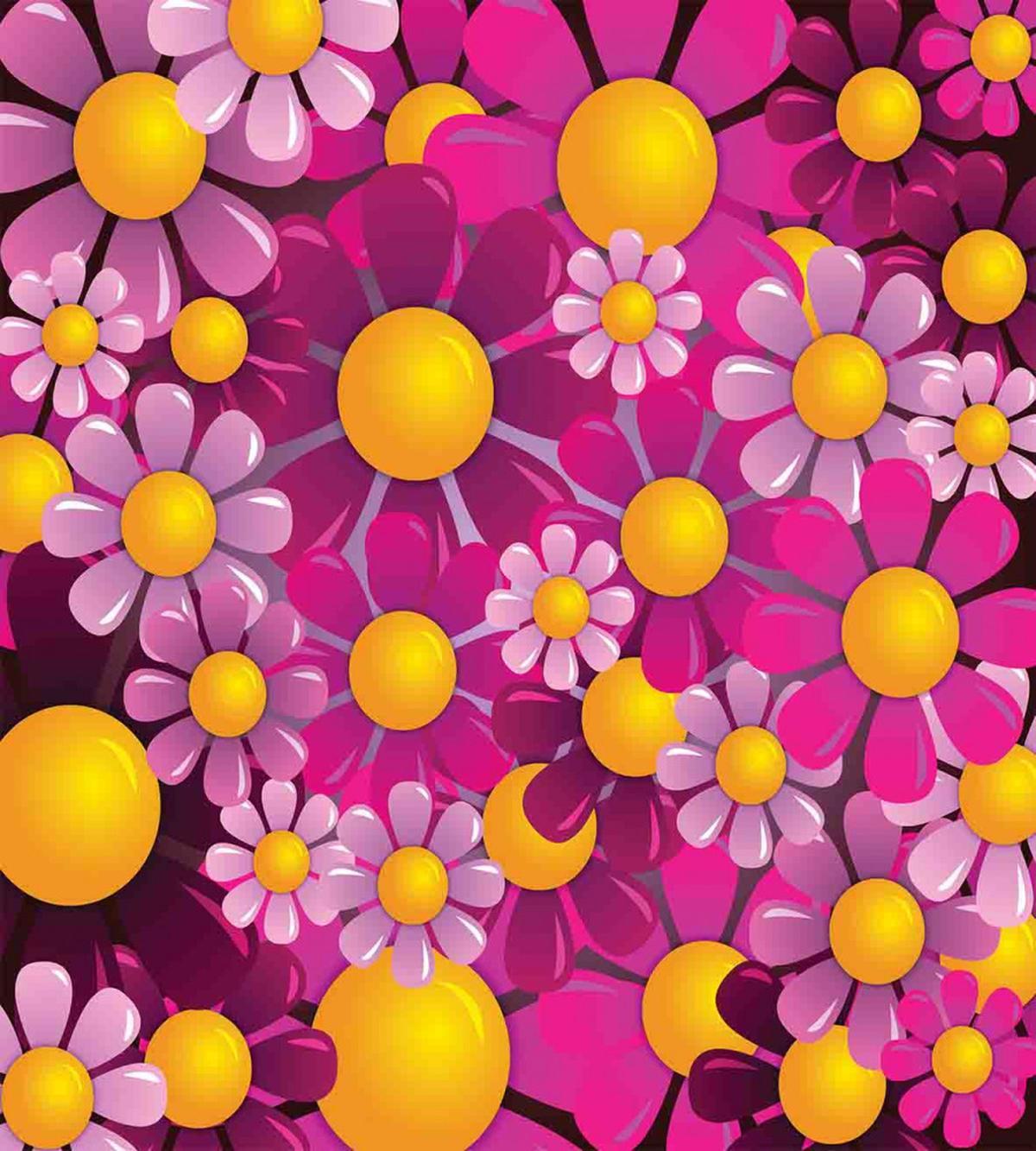 Flourish Flowers Cartoon — Pattern