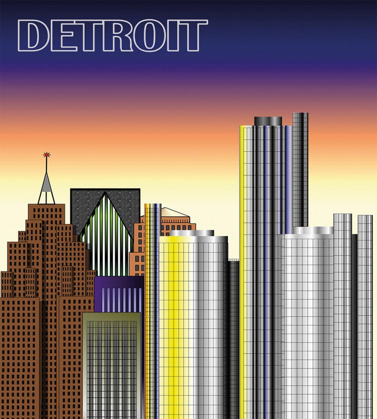 Retro Style Metropolis — Pattern