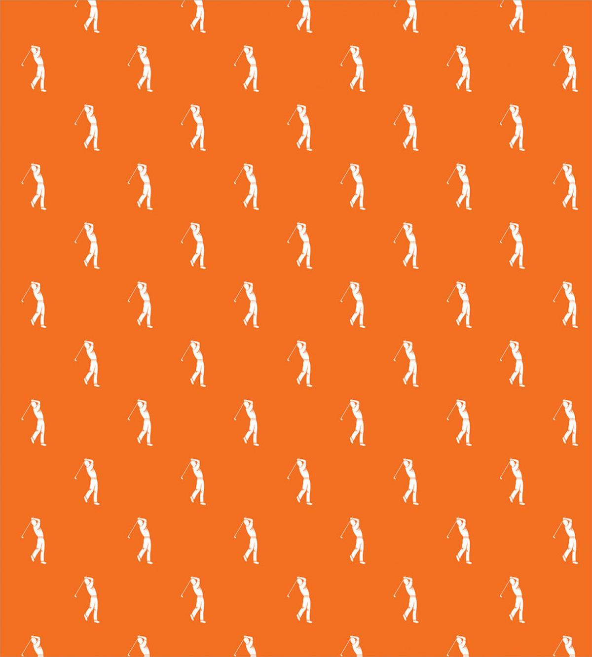 Silhouette of Golfer Sports — Pattern