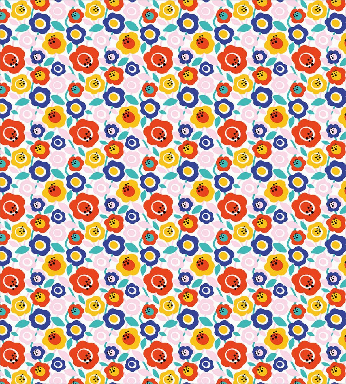 Flowers in Colorful Tones — Pattern