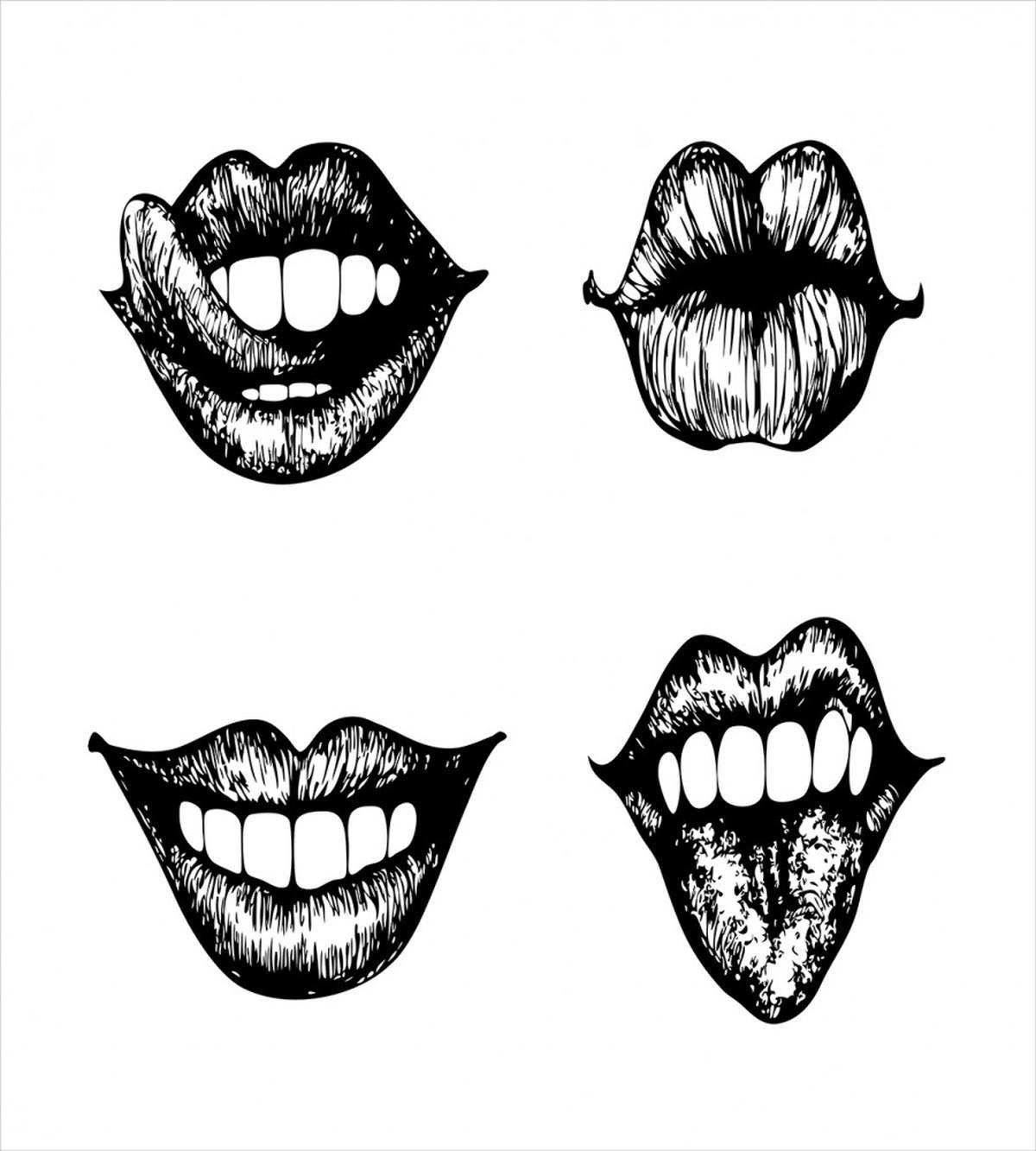 Monochrome Sketch Style — Pattern