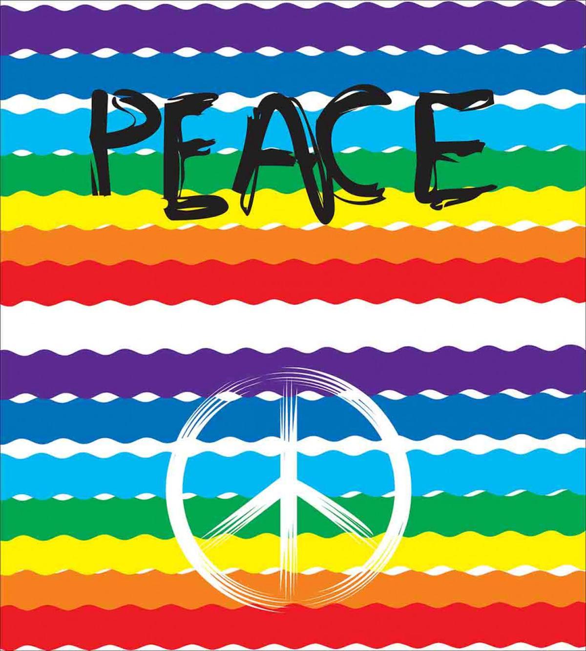 Stripes Peace Lettering — Pattern
