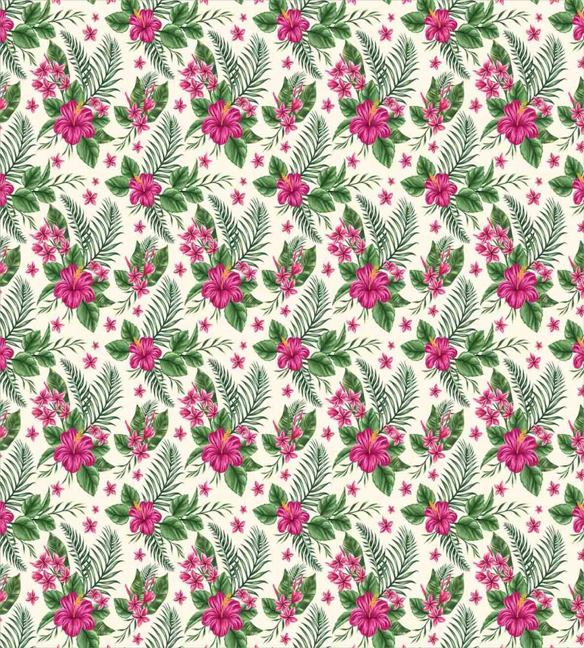 Plumeria and Hibiscus — Pattern